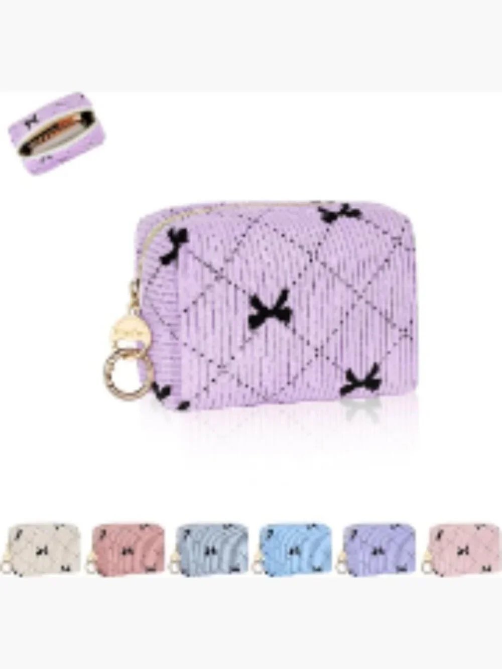Corduroy Mini Makeup Bag, Small Cosmetic Pouch for Purse, Travel Accessory